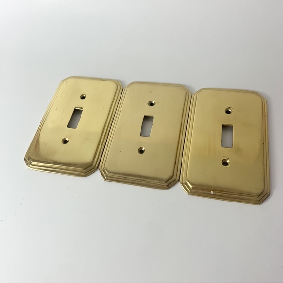 Vintage Accents Vintage Brass Light Switch Plate Made In India Set